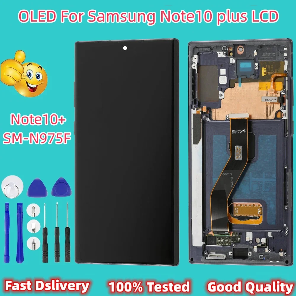 Pantalla LCD AAA OLED para Samsung Galaxy Note 10Plus, marco de 6,8 pulgadas para Note 10Plus, 5G, SM-N975F, N975u, N975n - imagen 2