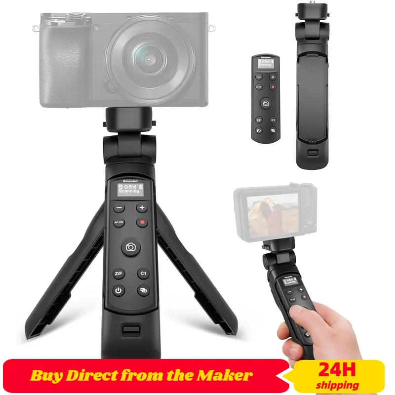 Trípode de agarre de disparo inalámbrico con Control remoto de pantalla OLED para Sony RX100M7/RX0II/ZV-E10/ZV-E1/ZV-1/ZV-1F/A6400/A6600/A6700