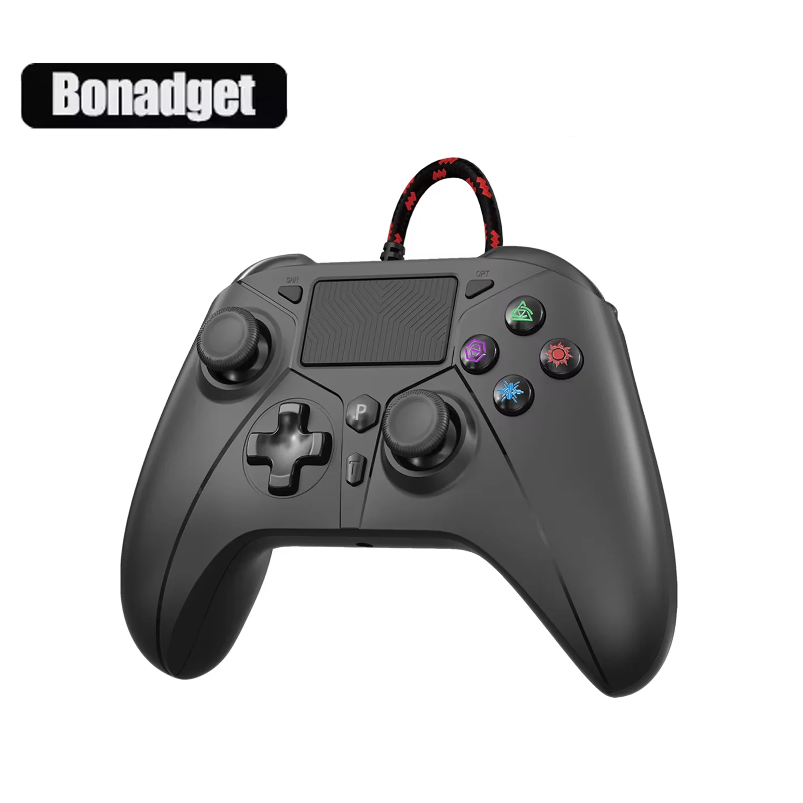 Controlador de mando Compatible con Ps5/Ps4/Pc/juegos con función Turbo/vibración Dual/3,5mm/multitáctil/función de programación - imagen 2