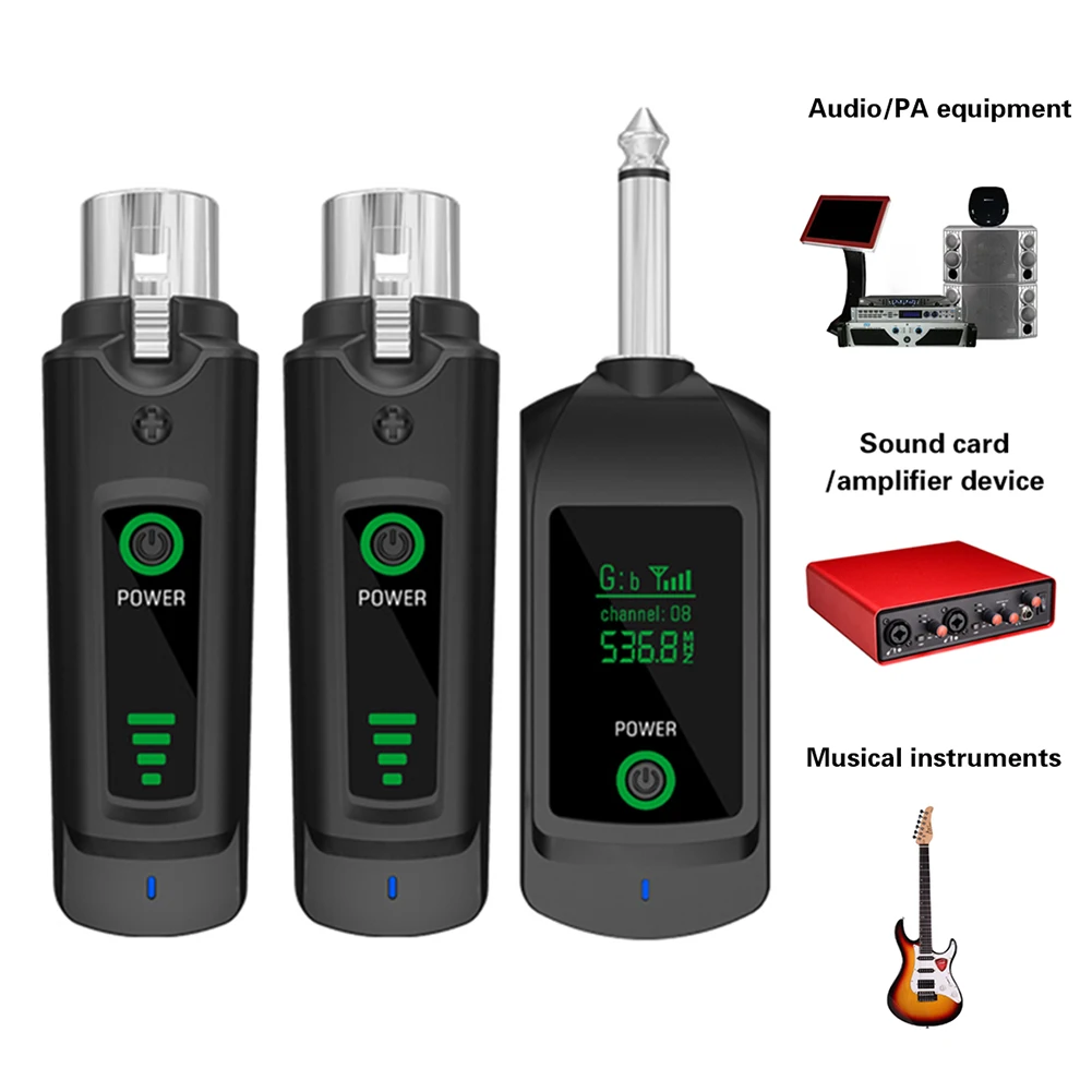 Convertidor de micrófono inalámbrico, transmisor y receptor XLR, micrófono recargable, sistema inalámbrico para mezclador de Audio, micrófono dinámico - imagen 5