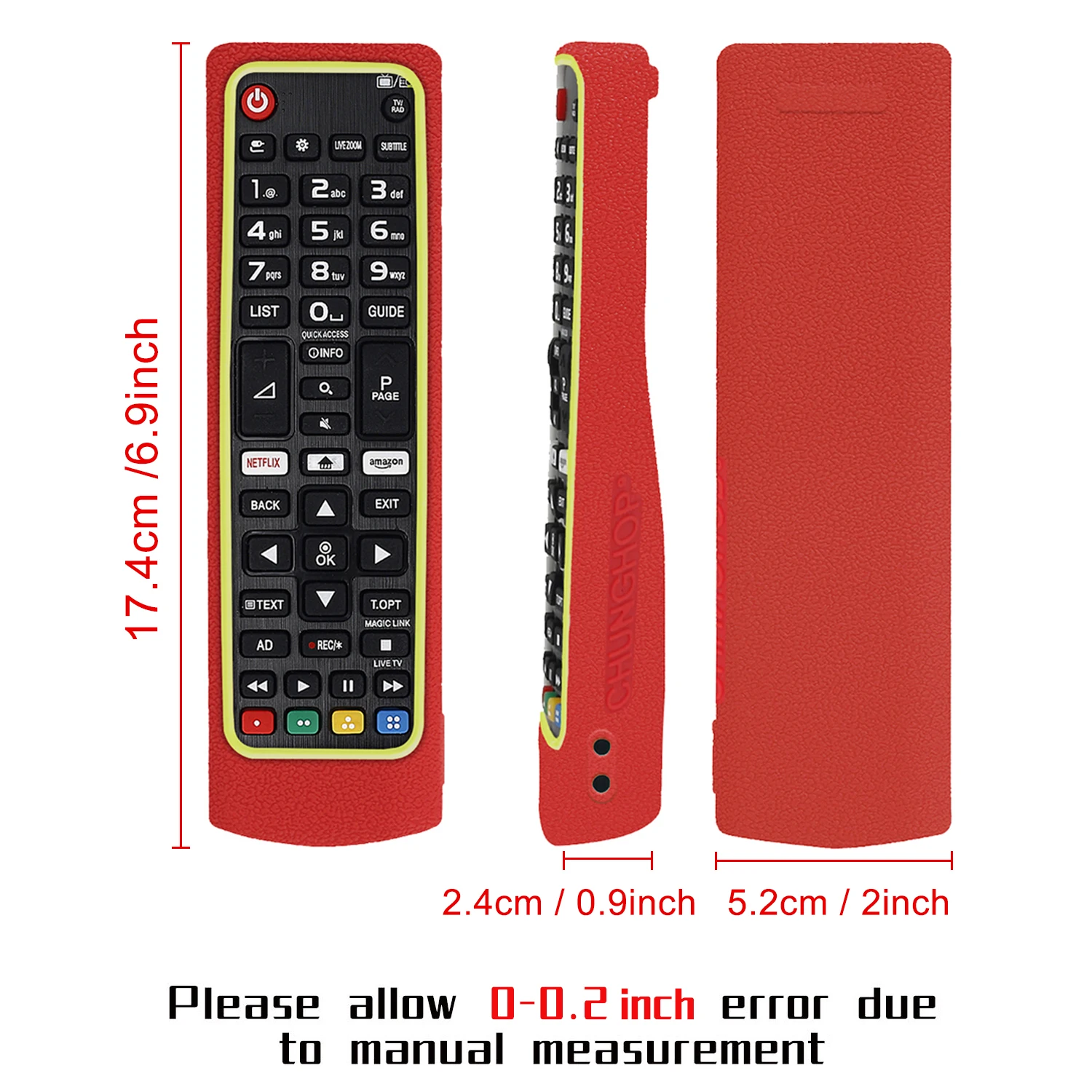 Funda protectora de silicona colorida apta para LG AKB 75375604   AKB 75095308   AKB 73715601   Cubierta de control remoto de TV inteligente serie AKB - imagen 3