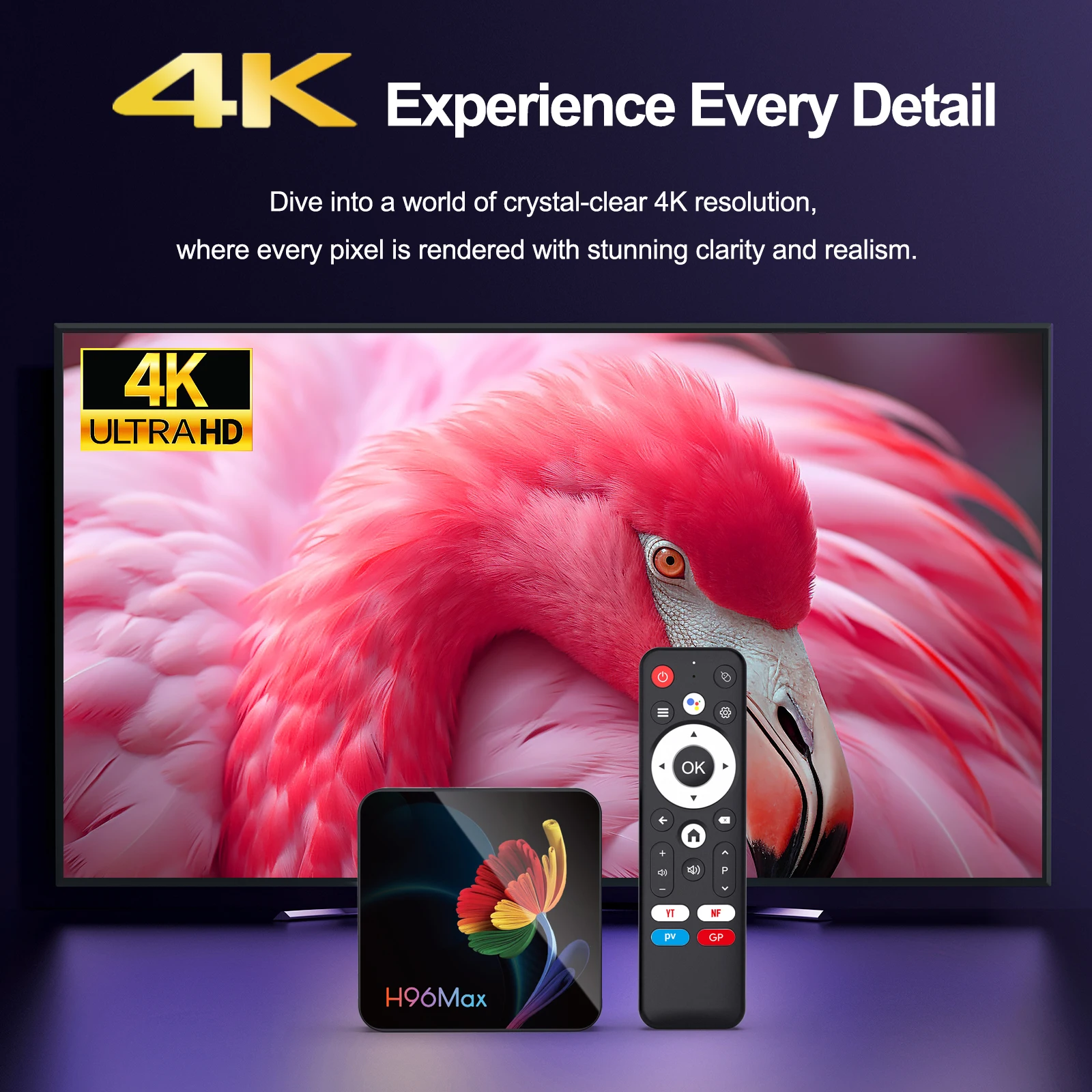 Caja de TV inteligente H96 MAX H313, Android 14, 4K @ 60fps, 100M/LAN, Wifi Dual, BT5.0, asistente de voz de Google, reproductor multimedia, decodificador - imagen 5