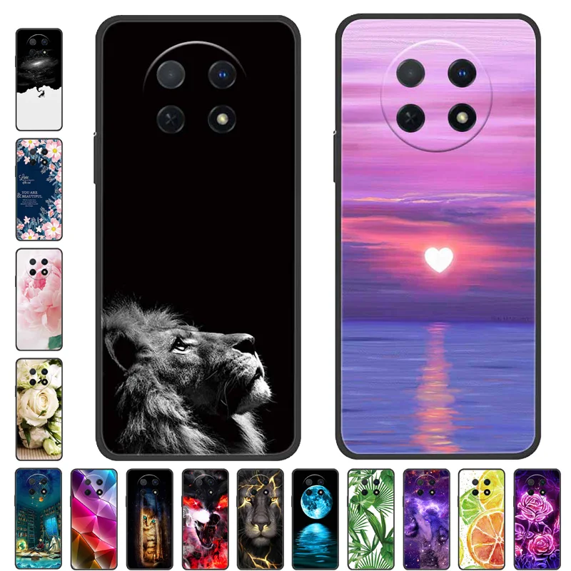 Funda trasera de TPU con dibujos animados para Huawei, carcasa protectora con dibujos de Lobo Y León para modelos nova Y91, novaY91, STG-LX1 Y 91 STG-LX2