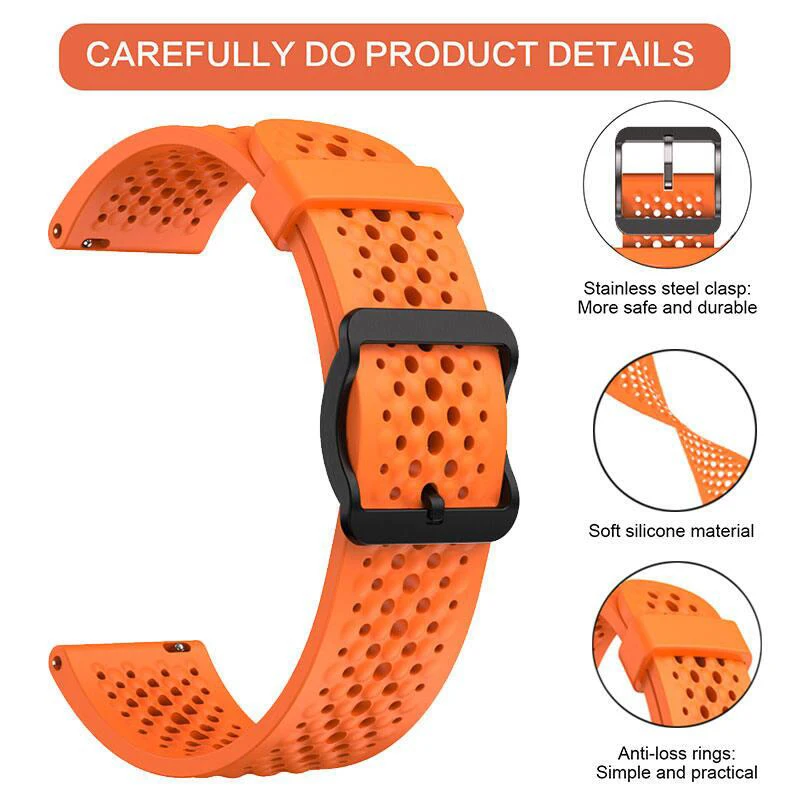 Correa deportiva de repuesto de 20 a 22mm para COROS PACE 3 2, Correa de reloj para COROS APEX 2 Pro, Correa de silicona de 46mm y 42mm - imagen 2