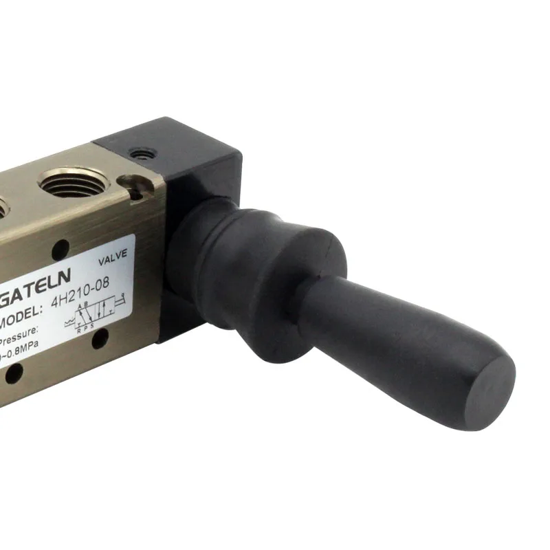 Palanca manual de 5/2 vías 4H210-08 4H310-10 4H410-15 Válvula manual neumática de control operada con silenciador y selección de ajuste rápido - imagen 4