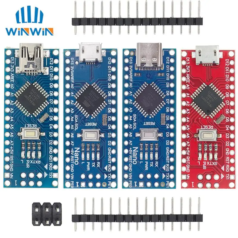 Promoción AITEWIN para controlador arduino Nano 3,0 Atmega328 módulo de placa Compatible placa de desarrollo PCB sin USB V3.0