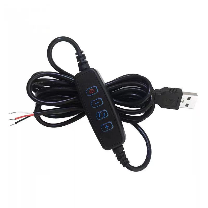 Atenuador LED de 5V CC, Cable de extensión con interruptor de encendido y apagado, adaptador para bombilla LED, puerto USB, atenuación de línea de fuente de alimentación, Color a juego - imagen 3