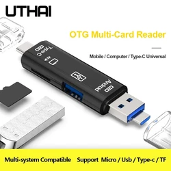 UTHAI C01 Lector OTG USB-C 3 en 1 para Android
