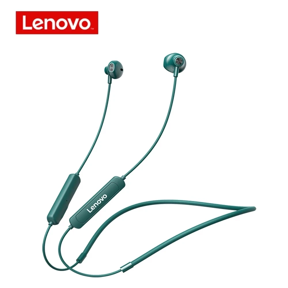 Lenovo-auriculares inalámbricos SH1 con Bluetooth, dispositivo de audio deportivo con banda magnética para el cuello y micrófono para iPhone y Android, 5 unidades, 10 unidades - imagen 2