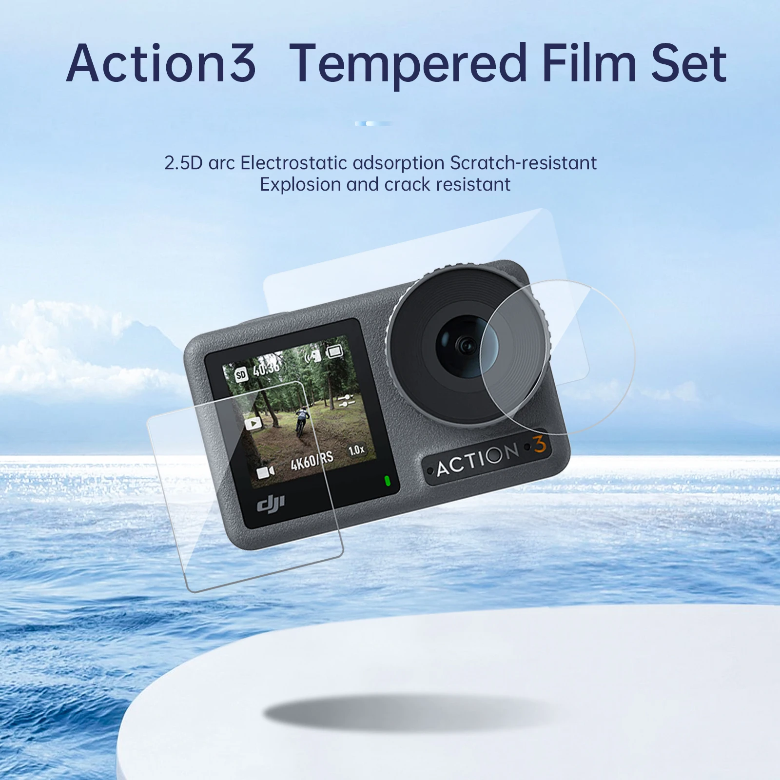 Vidrio Templado DJI Osmo Action 3 – Protector Lente Antigolpes - imagen 3