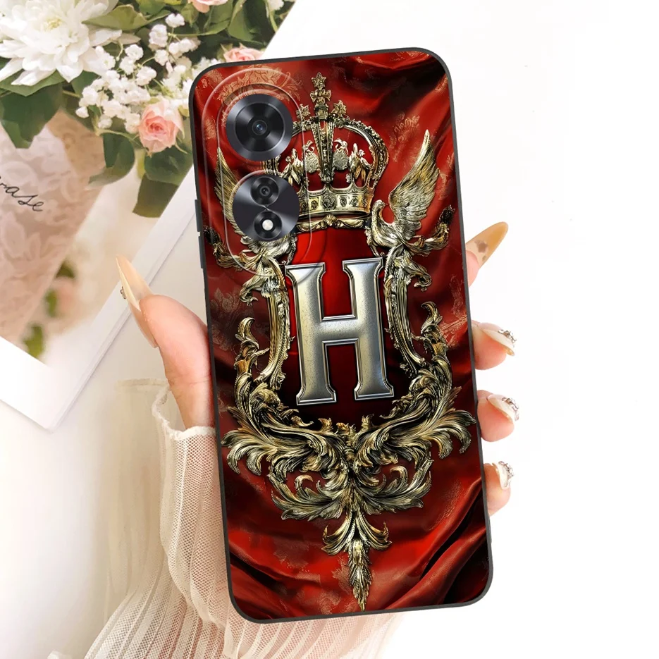 Para Oppo A60 4G funda CPH2631 Linda corona letras cubierta suave TPU funda de teléfono para Oppo A60 A 60 OppoA60 5G CPH2683 funda trasera Fundas - imagen 4