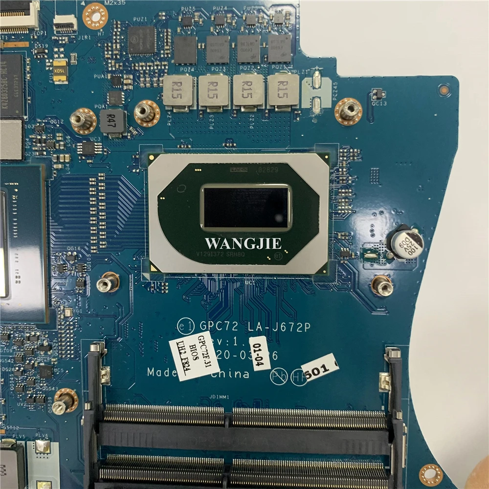 Para HP OMEN 17-CB1010CA 17-CB placa base de computadora portátil L97057-601 LA-J672P DSC RTX2070 8GB GPU i7-10750H WIN CPU 100% en funcionamiento - imagen 4