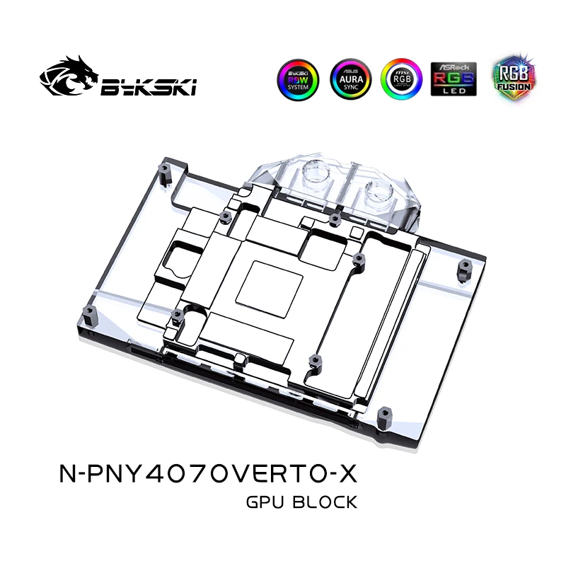 Bykski-bloque de agua RTX 4070, GPU, Enfriador de agua PNY RTX4070, 12GB, radiador para juegos, 5V, ARGB/12V, RGB, MB, N-PNY4070VERTO-X de sincronización - imagen 3