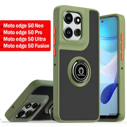 Funda antigolpes Motorola Edge 50 Neo – Soporte anillo translúcido