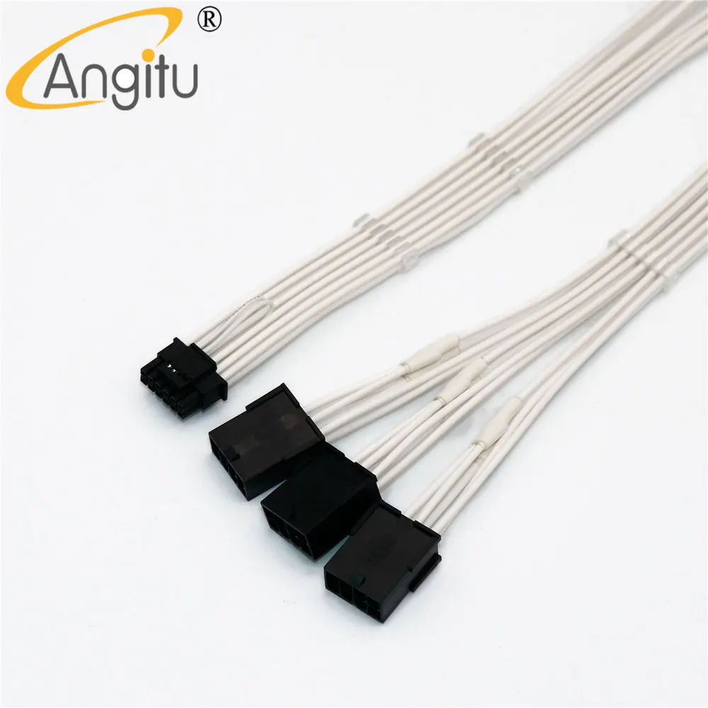 Angitu RTX 5090 4090Ti 4080 4070 PCIE 5,0 12VHPWR Cable de extensión 12 + 4 pines/16 pines a 2x3x4x8 pines adaptador PCIE plateado 16awg - imagen 3