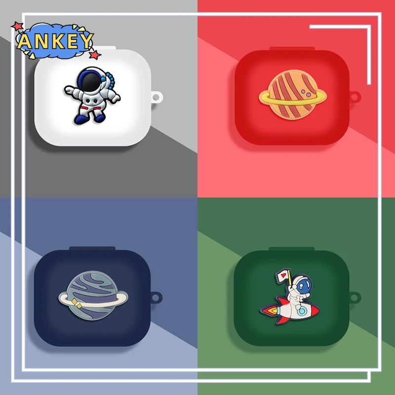 Para OPPO Enco X3i funda protectora astronauta anticaída silicona suave auriculares inalámbricos Bluetooth transporte - imagen 3