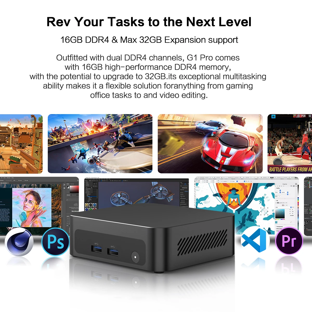 MLLSE G1 Pro Mini PC AMD Ryzen7 5700U DDR4 16GB RAM 512GB SSD WiFi6 BT5.2 Windows 11 Pro Mini computadora de escritorio trabajo de juegos - imagen 3