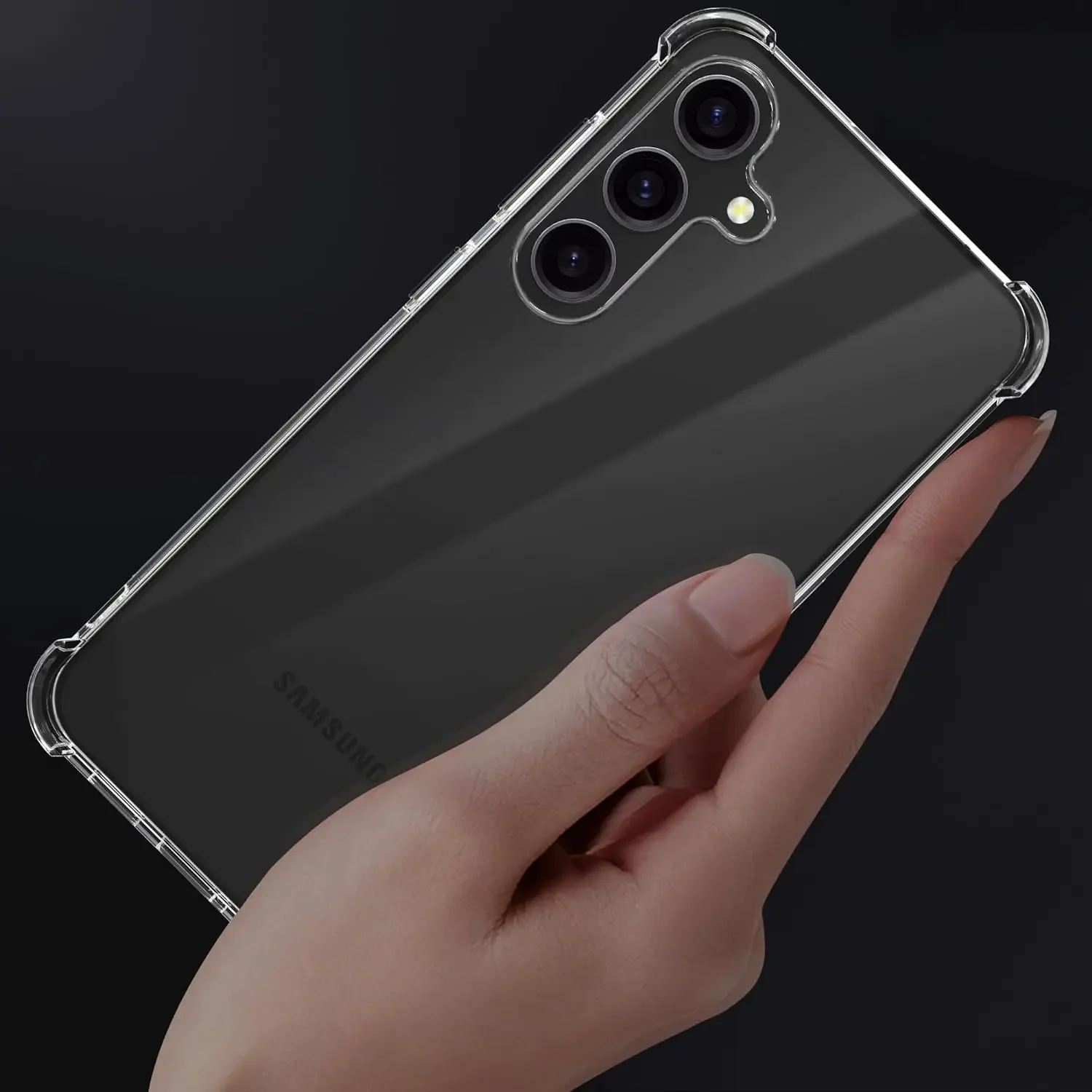 Funda de silicona transparente a prueba de golpes para Samsung Galaxy S24 Ultra S23 FE S22 S21 Plus, carcasa de TPU suave A15 A25 A35 A55, funda trasera de parachoques - imagen 4