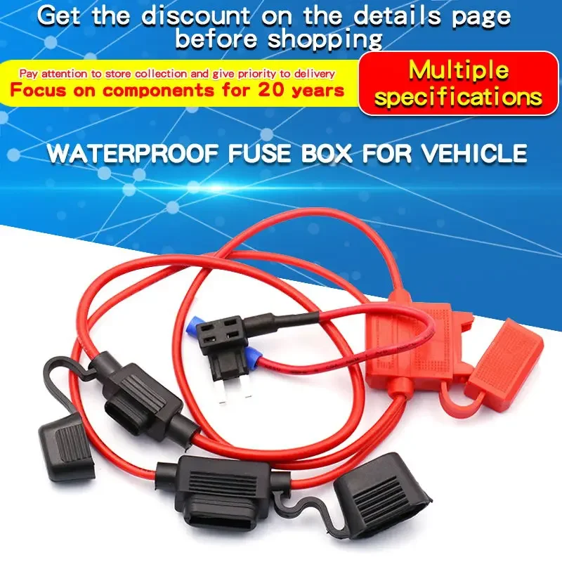 Portafusibles de 12V, adaptador de grifo de circuito adicional Micro2, Mini fusible automático de hoja APM ATM estándar pequeño con soporte/fusible de cuchilla 10A, 1 Uds. - imagen 2