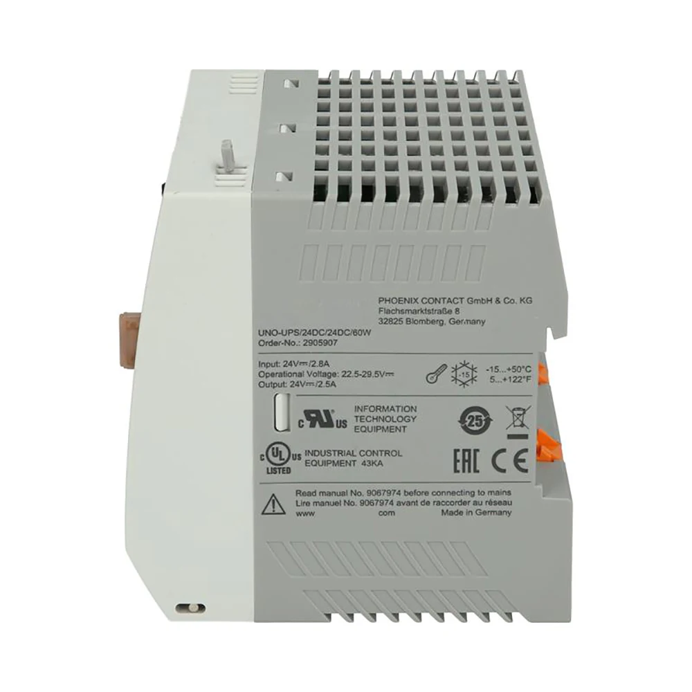 Nuevo 2905907   UNO-UPS/24DC/24DC/60W UNO DC-UPS 24VDC 0.8Ah para fuente de alimentación ininterrumpida Phoenix - imagen 2