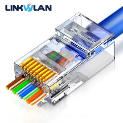 Linkwylan Conectores RJ45 Cat5e Cat6 – Compatibles con Cable de Red