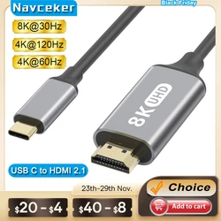 Cable Adaptador USB-C a HDMI 4K para MacBook, Samsung y Huawei