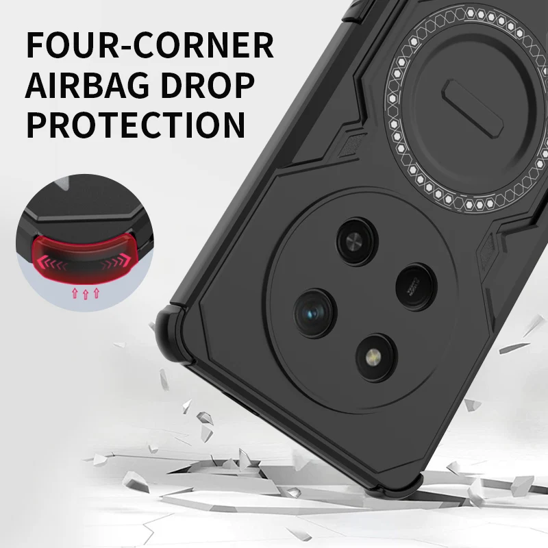 Armadura protectora disipación de calor funda de teléfono para Huawei Honor 200 400 Pro X9C Magic 7 Lite cubierta magnética a prueba de golpes - imagen 2