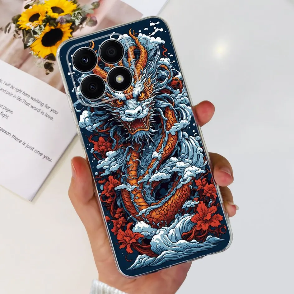 Funda de lujo con flores de mármol para Honor X8a, carcasa de silicona suave y delgada para teléfono Honor X8a, 4G, CRT-LX1, CRT-LX2 - imagen 2