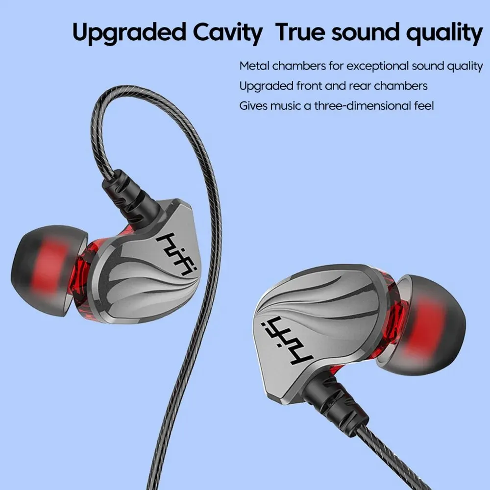 T2000 auriculares deportivos binaurales con cable, cascos de graves metálicos de alta fidelidad, resistentes al agua, sonido estéreo deportivo, reducción de ruido - imagen 5