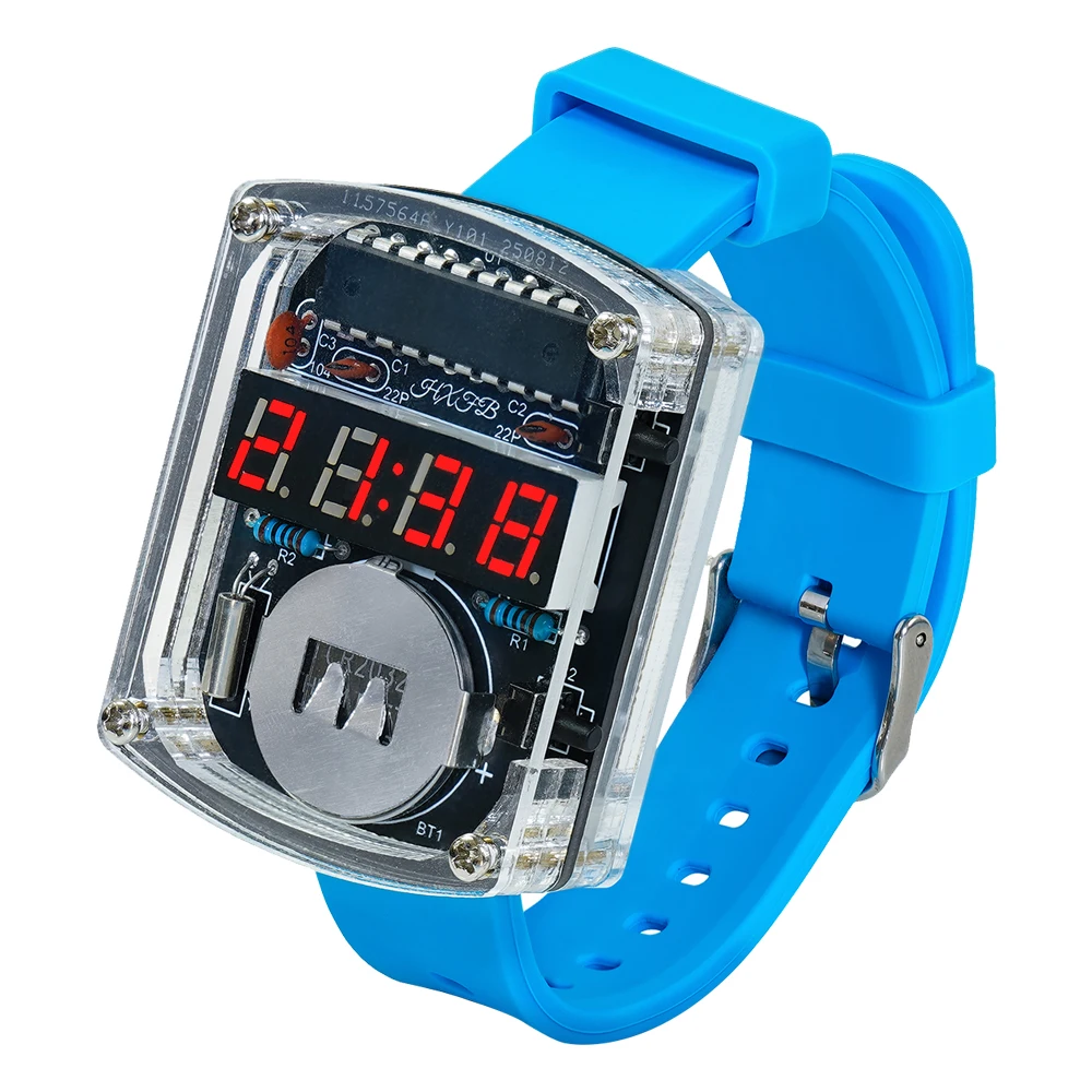 Nuevo Kit de reloj de tubo Digital LED DIY, microcontrolador, reloj electrónico, componente de práctica de soldadura de formato 12/24 horas
