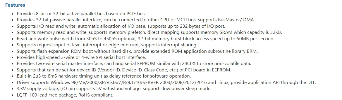 Chip de interfaz de comunicación pci-express CH368 a 32 bits, Bus PCIE de alta velocidad en tiempo real, 5 unidades por lote - imagen 5