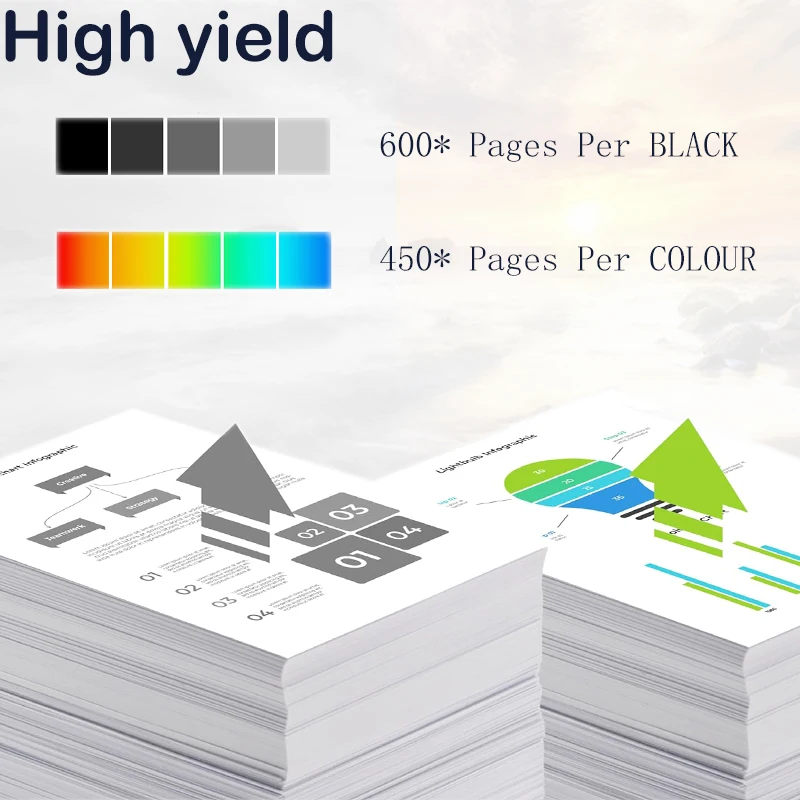 Cartucho de tinta Compatible con Vilaxh 680XL para HP 680 para HP680 reemplazo para Deskjet 2135 2136 2138 3635 3636 3835 4535 4536 4538 - imagen 5