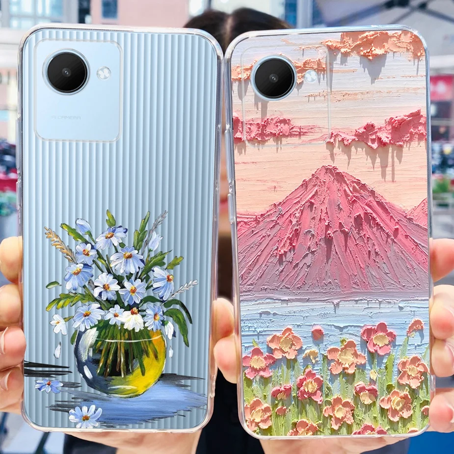 Funda de silicona transparente para teléfono Realme, carcasa trasera pintada bonita para Realme, C30s, C, 30 s, RealmeC30 - imagen 5