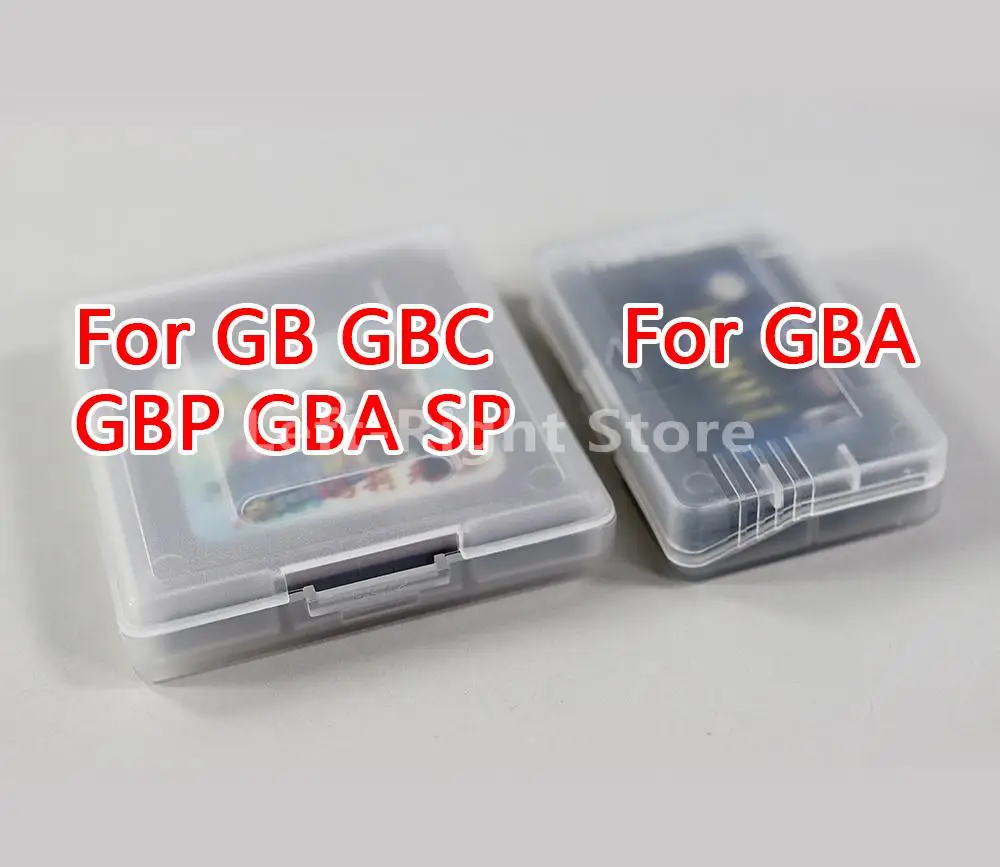 Fundas de plástico para tarjetas GBA, 2 piezas, cartucho de juego, cubierta antipolvo, color blanco, transparente, para GameBoy Advance, GB, GBC, GBP, GBA SP