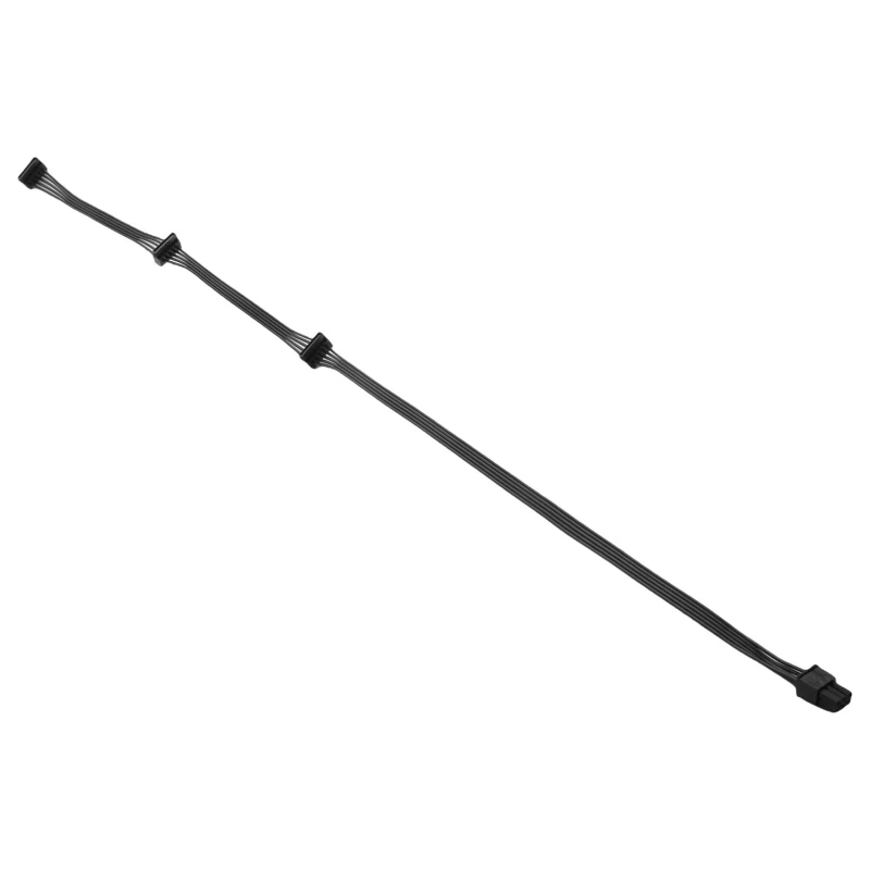 6 pines a 3x SATA macho en ángulo para Corsair AX1600i Titanium TYPE 4 alimentación Modular, Cable de alimentación HDD SSD, 18AWG 50+15+15 CM - imagen 5