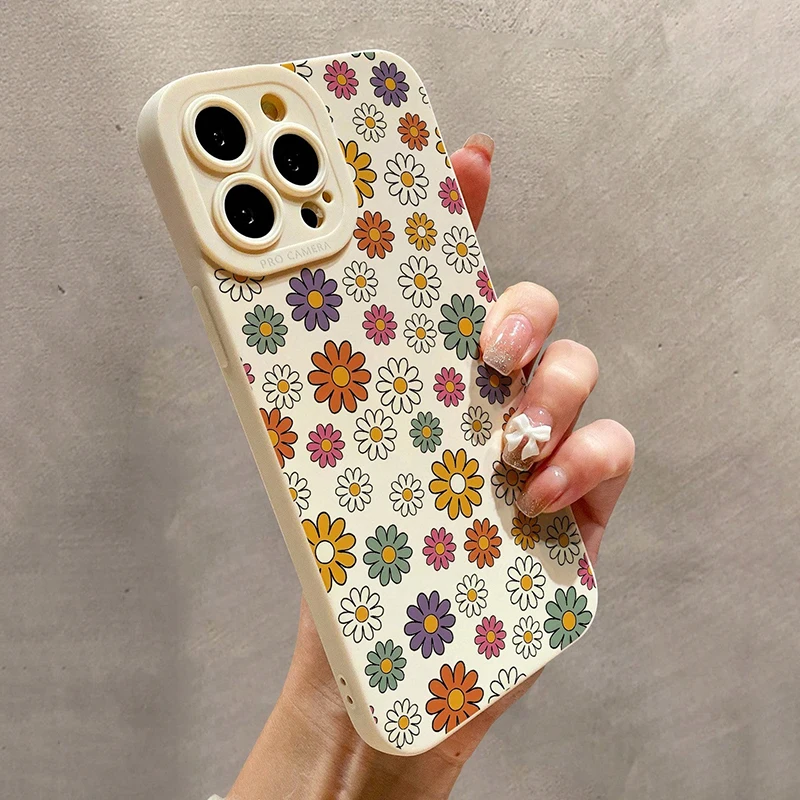 Funda para Samsung A16 A36 A56 A35 A55 A34 A54 A53 A52 Funda de teléfono con estampado Floral para Galaxy S25 S24 S23 S22 Ultra Plus S21 FE Funda