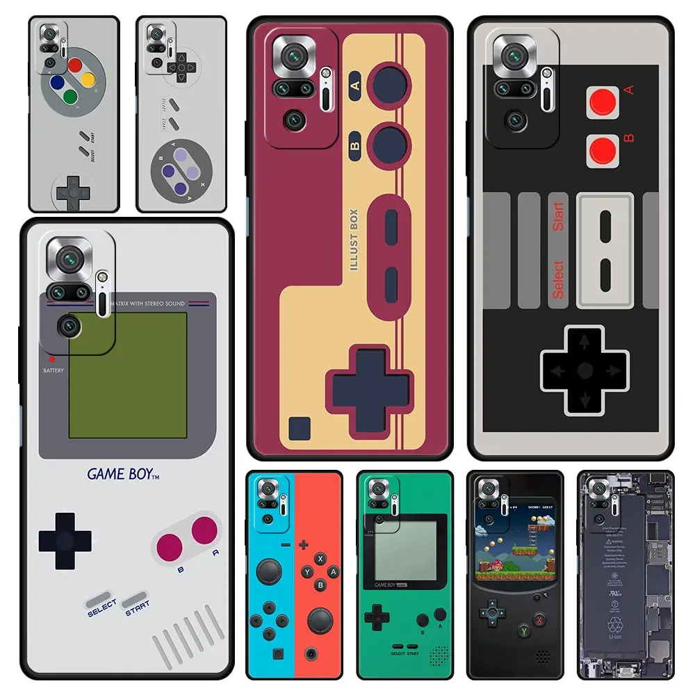 Funda de teléfono para Xiaomi Redmi Note 13 12 5G 9S 9 8 10 11 Pro 9T 13C 12C 10C 9C 9A 7 Pro cubierta suave Videojuego Boy Vintage GamePad