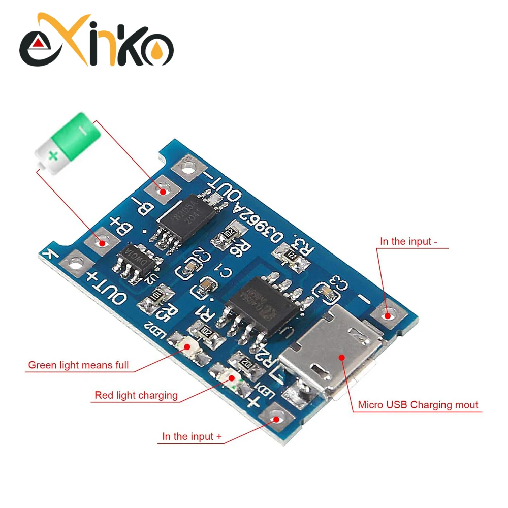 10 Uds 18650 1A 5V módulo de placa de carga de batería de litio Micro USB/interfaz tipo c protección de carga 2 en 1 - imagen 3