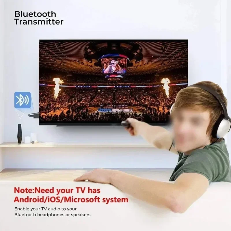 Receptor y transmisor USB Bluetooth 5,0, adaptador EDR 3 en 1, Dongle 3,5mm AUX para TV, PC, auriculares, estéreo para el hogar, Audio HIFI para coche - imagen 5