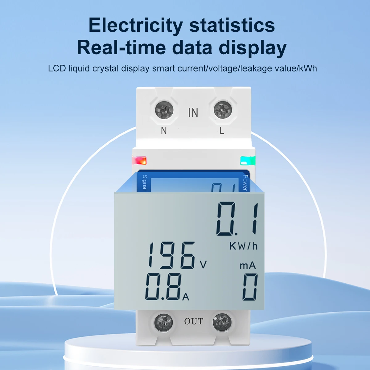 TOMZN 63A 110V 220V Smartlife TUYA WIFI disyuntor medidor de energía temporizador de medición con voltaje corriente y protección contra fugas - imagen 2