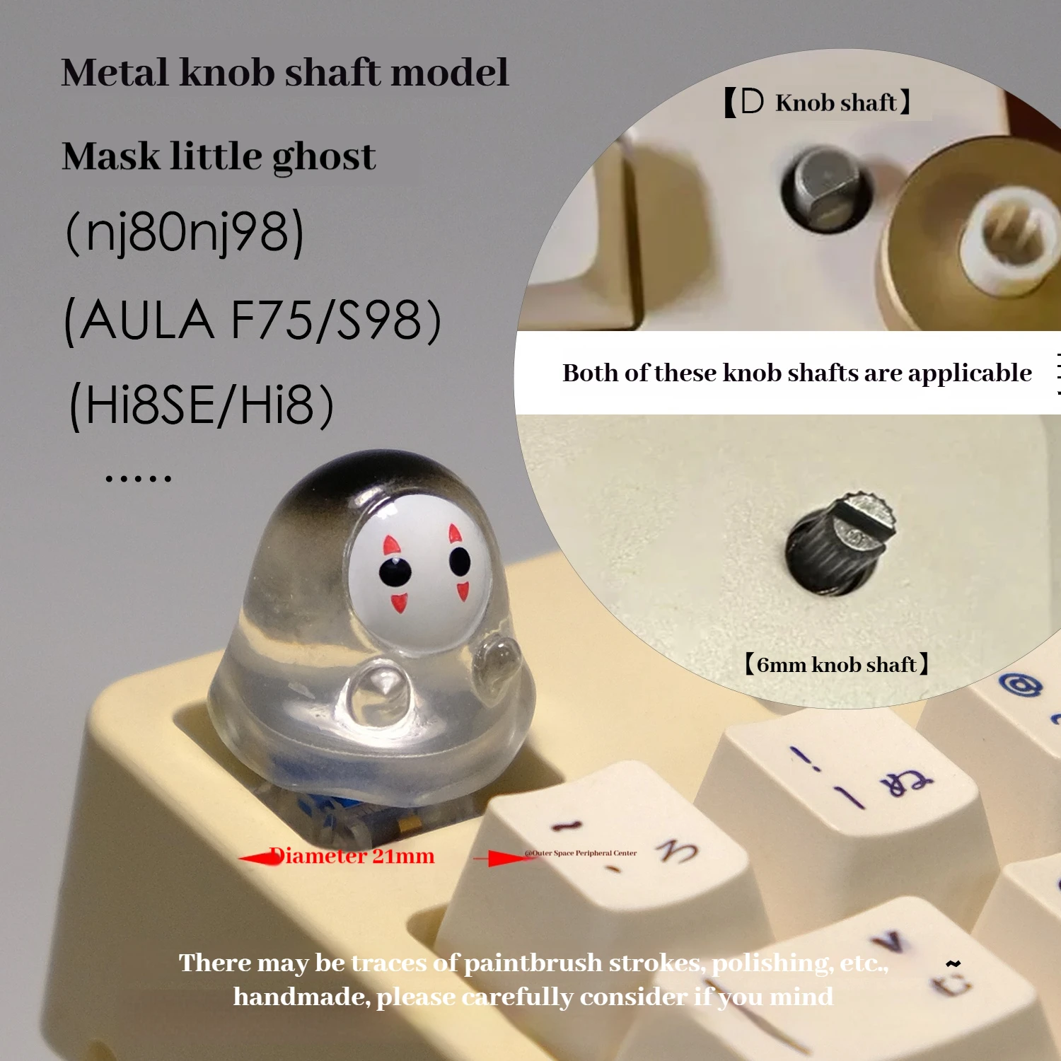 Teclas transparentes sin ácido para hombre, teclas con tema de Anime, personalidad hecha a mano, perilla 3D, teclas para teclado mecánico periférico - imagen 4