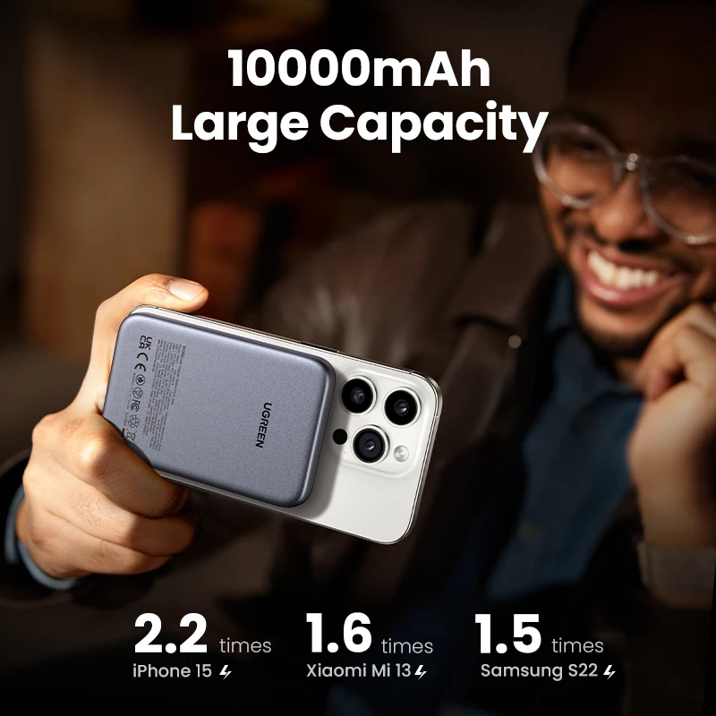 UGREEN PD30W Power Bank magnético 10000mAh portátil inalámbrico de carga rápida PowerBank para Magsafe para iPhone 15 Pro Max 14 13 12 - imagen 4