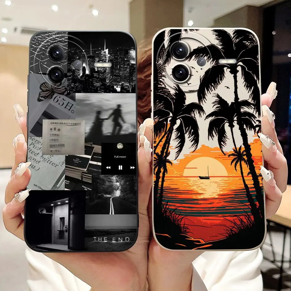 Funda para Xiaomi Poco F7 Pro F7 Ultra, Funda de silicona TPU suave pintada a la moda a prueba de golpes para Xiomi Poco F7Pro F7Ultra