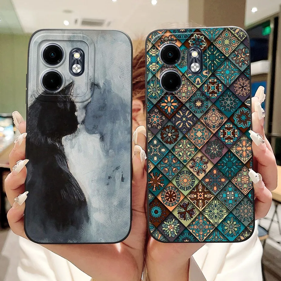 Para Infinix Smart 9 funda Hot50i X6531 X6532 lindo gato feliz cubierta de dibujos animados suave TPU funda de teléfono para Infinix Hot 50i Smart9 HD Shell - imagen 3