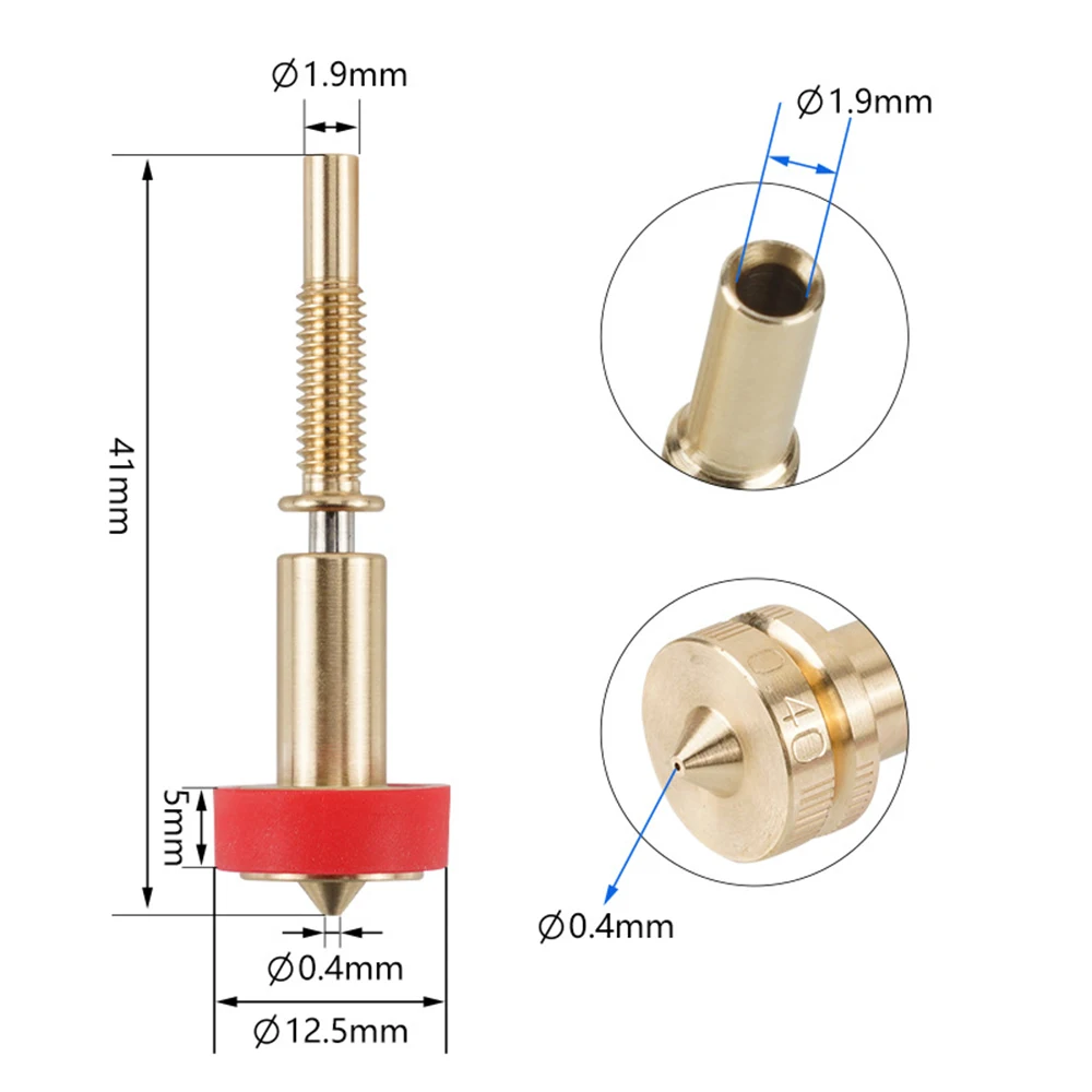 Kit Hotend de cerámica E3D Revo mejorado, núcleo calentador de calentamiento rápido para cambio rápido E-3-D REVO H2 V2S Ender 3,Pro,V2,Voron Hot End - imagen 4