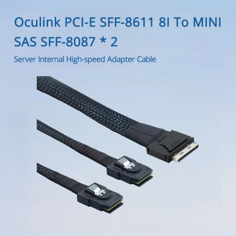 Oculink PCI-E SFF-8611 8I a MINI SAS SFF-8087 * 2 Servidor Cable adaptador interno de alta velocidad Longitud opcional 0,5 M 1 M