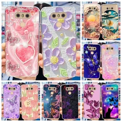 Funda de Silicona Transparente LG G6 Plus – Diseño Floral
