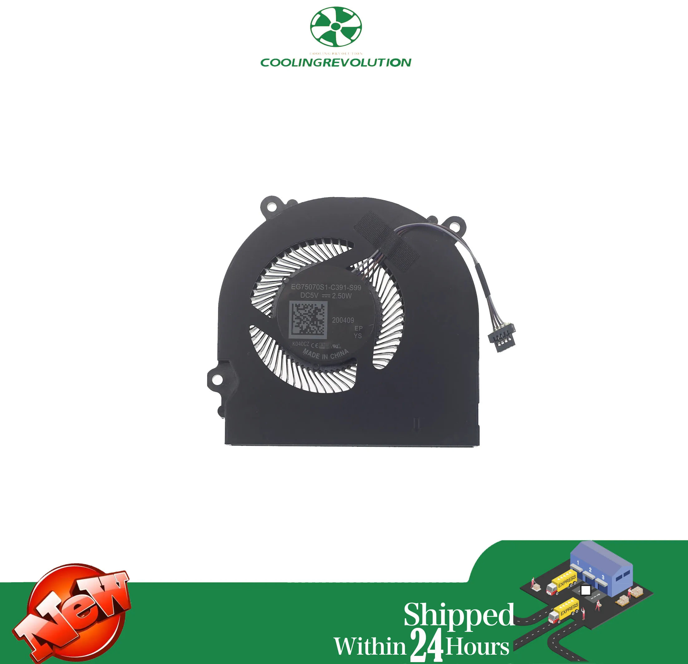 Ventilador de refrigeración de la CPU del ordenador portátil, EG75070S1-C391-S99 DC5V 2,50 W 4Pin THER7GK5C6-1431 GK5CP6V - imagen 3