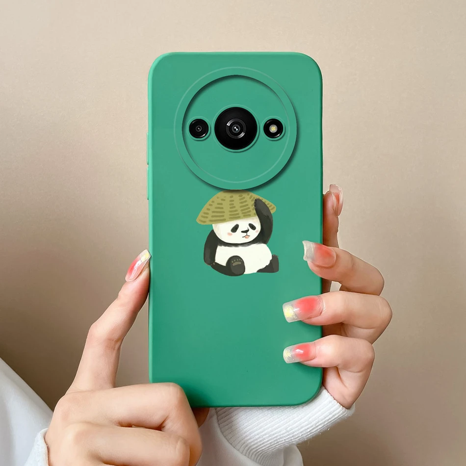 Funda de silicona líquida para Redmi A3 4G, cubierta trasera de protección de lente cuadrada, suave y ligera, con estilo - imagen 5