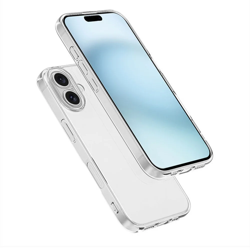 Funda de TPU transparente de silicona ultrafina para Iphone 16 Pro Max Plus plus Fit, funda protectora de silicona transparente y suave - imagen 5
